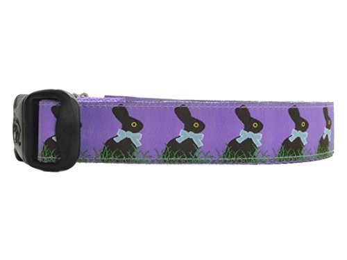 3 Dirty Dawgz Adjustable 1' Spring Chocolate Bunny Easter Dog Collars For Medium Large And X-Large Dogs (Large 1' (17'- 27' Neck))