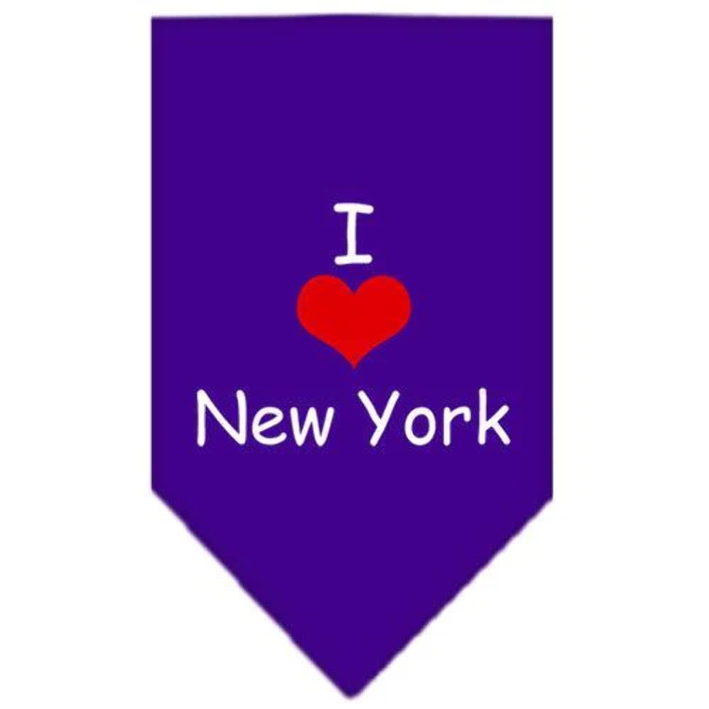 Mirage Pet Products I Heart New York Screen Print Bandana for Pets, Large, Purple