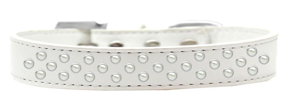 Dog, Puppy & Pet Fashion Collar, Pearl Rimsets Sprinkles - 14 - White