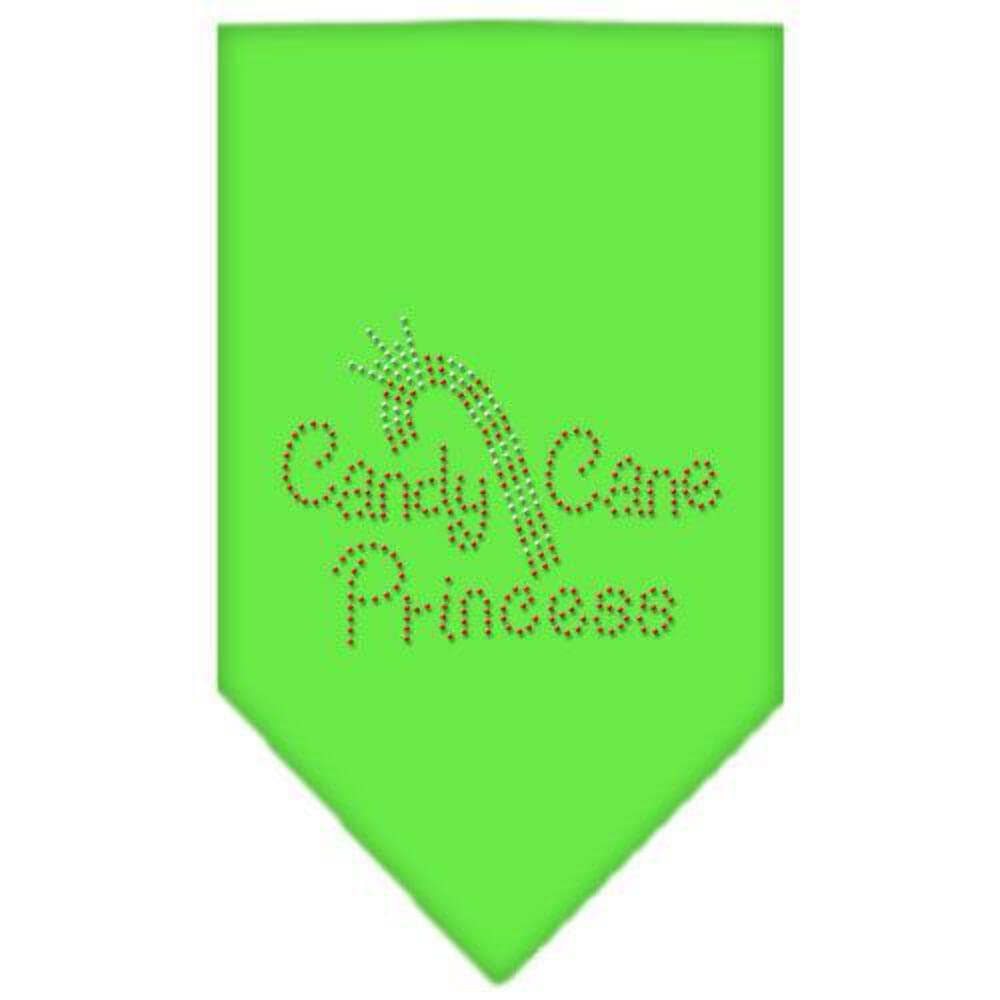 Christmas Pet and Dog Bandana Rhinestone, "Candy Cane Princess" Orange Small