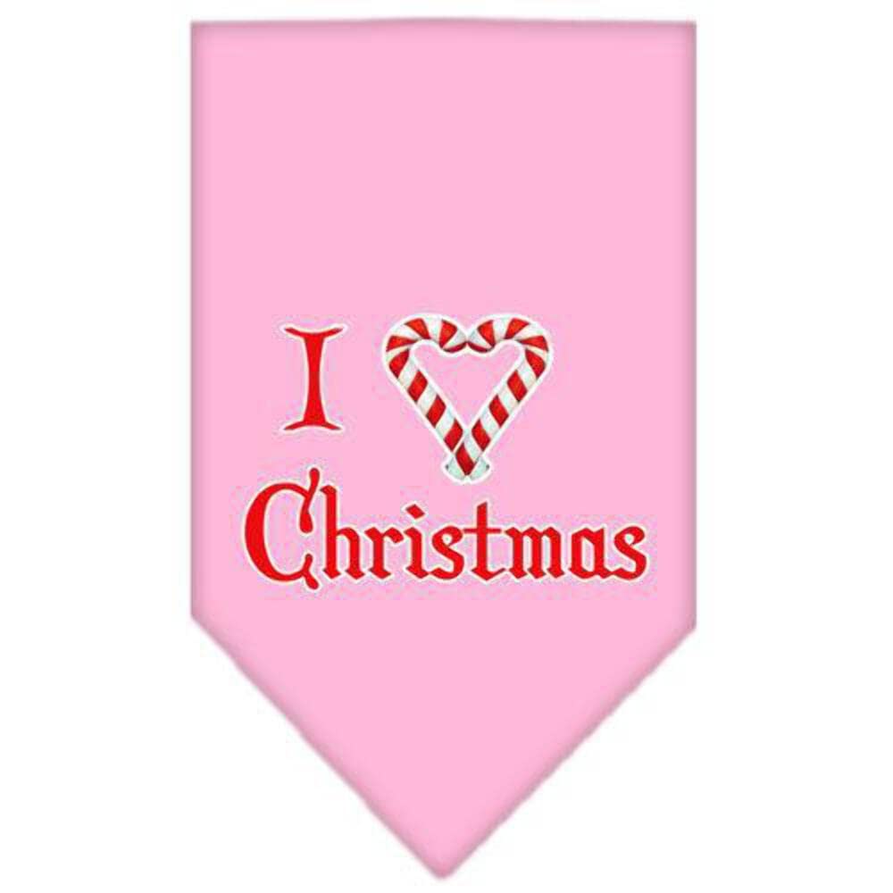 Mirage Pet Products Heart Christmas Screen Print Bandana for Pets, Large, Black