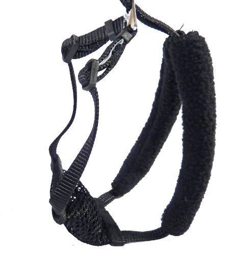 Yuppie Puppy Medium Black Anti Pull Mesh Dog Harness Neck Sizes 10''-16''