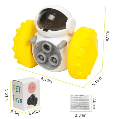 GRETEGO G&GO Dog/Cat Interactive Slow Feeder Puzzle Toy, Cognitive Dog Toys, Dog Treat Dispenser Toy, Interactive Pets Toys for