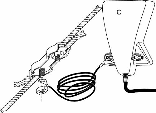 Field Guardian Polyrope To Energizer Connector, 3/8-Inch, Aluminum, Silver