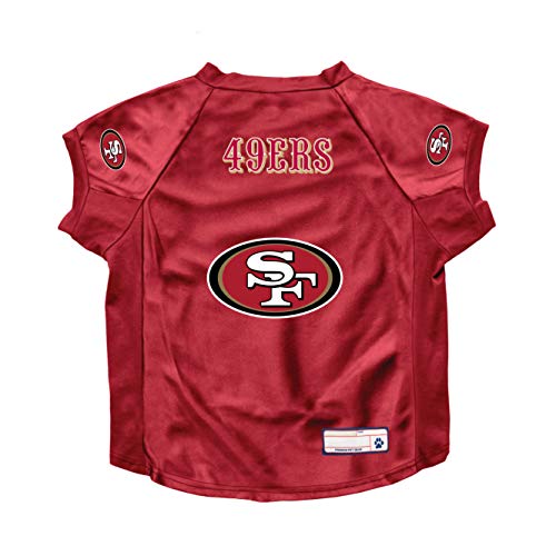 Littlearth Nfl San Francisco 49Ers Stretch Pet Jersey For Large Dogs, Team Color, Big Dog
