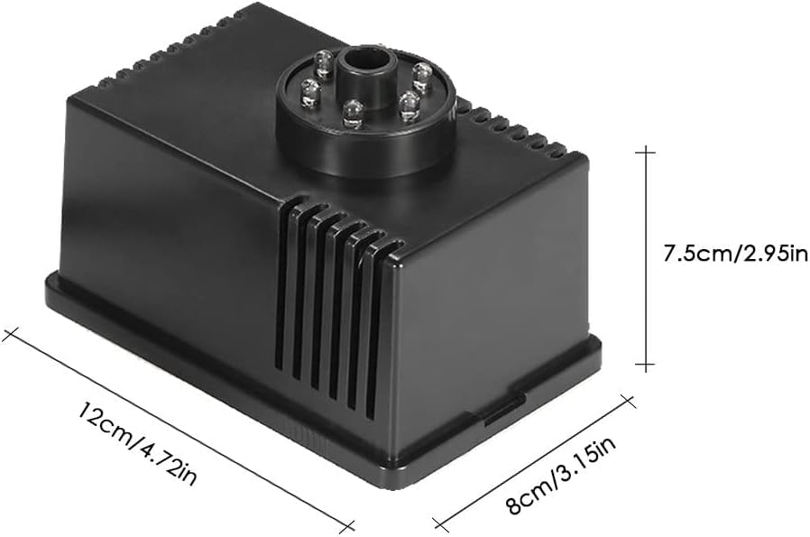 Decdeal Fountain Pump With Lights Led, 10W 160Gph Submersible Water Pump Fountain For Aquarium Fish Tank Pond Garden Backyard, 600L/H Ac 110V