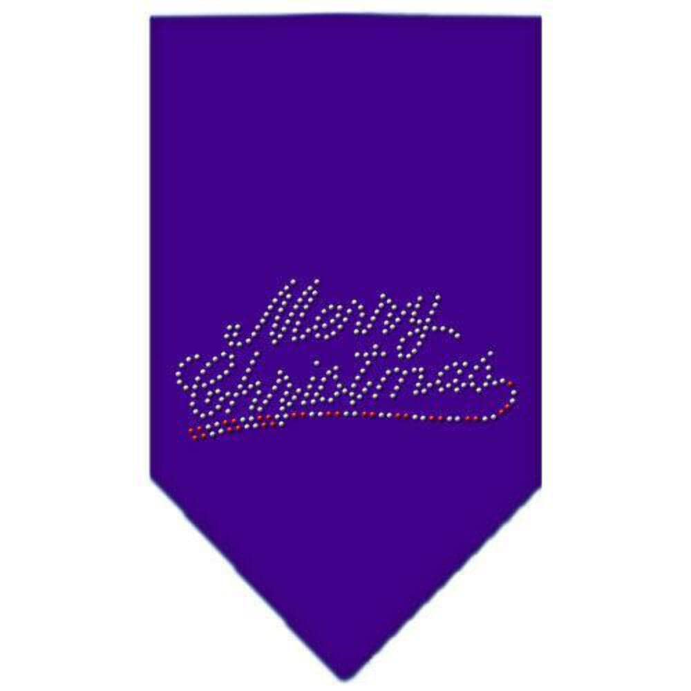 Mirage Pet Products Merry Christmas Rhinestone Bandana, Small, Bright Pink