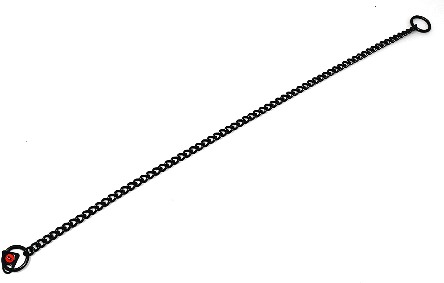 Herm Sprenger Black Stainless Steel Choke Collar for Dogs - 26in (65cm) No-Pull Slip Chain - Durable Metal Training Tool
