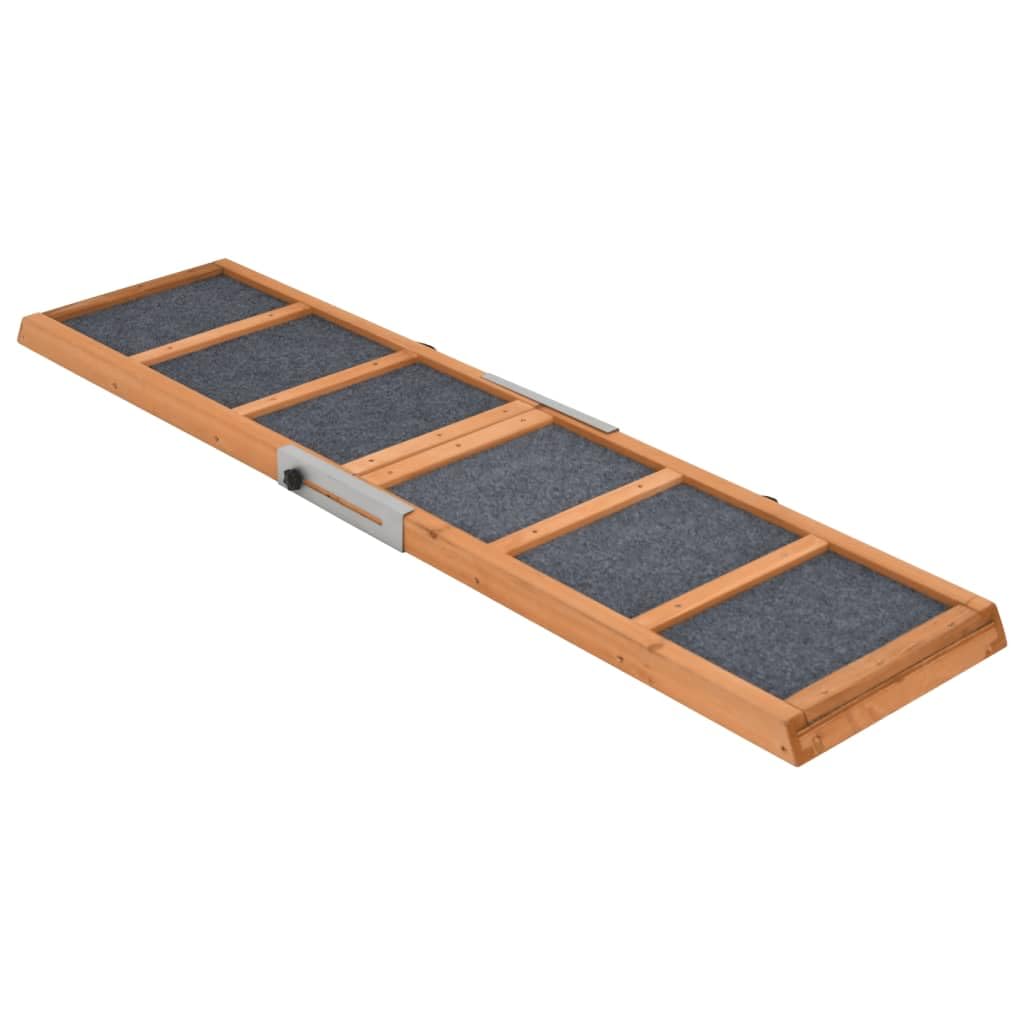 vidaXL Green Dog Ramp - Solid Fir Wood and Non-Slip Asphalt Surface for Sturdy, Safe, and Convenient Pet Assistance