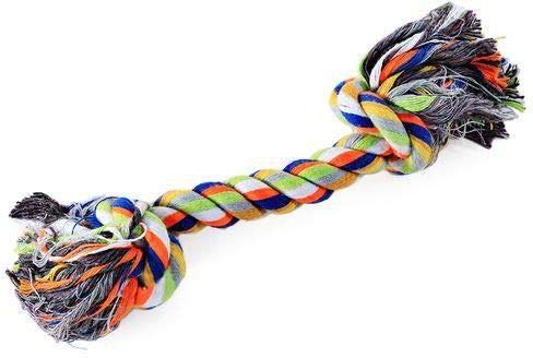 Dog Trust Cotton Rope Toy For Chewing And Teething Puppies, 2 Knot Puppy Dog Toy, Small