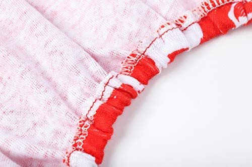 Christmas Dog Pajama Reindeer Pet Dog Pajamas Jumpshit For Large Dogs, Cotton Back 23' Xlarge Red