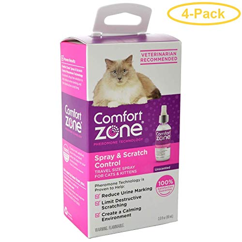 Comfort Zone Cat Spray & Scratch Control Spray 2 oz  Pack of 4