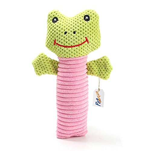PetVogue Plush Caterpillar Toy for Dogs  NonToxic, Soft, Stuffed Interactive Squeaky Teething Rope  for Small to Medium Dogs