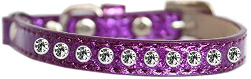 Mirage Pet Products Clear Jewel Ice Cream Cat Safety Collar Purple Size 14