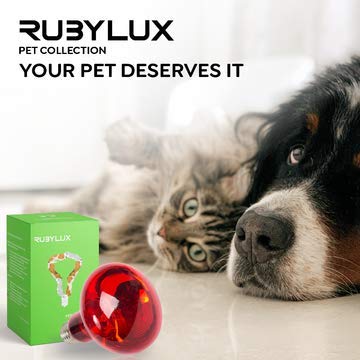 RubyLux Near Infrared Bulb for Pets - 1 Pack, Ideal for Heat Therapy and Wellness