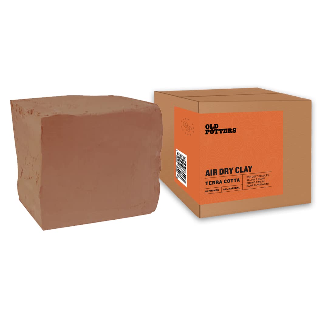 Old Potters Premium Air Dry Clay, Terra Cotta, 10 Lbs