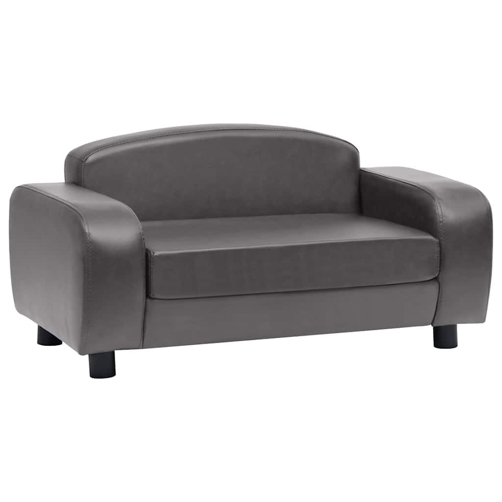 vidaXL Dog Sofa Gray 31.5x19.7x15.7 Faux Leather