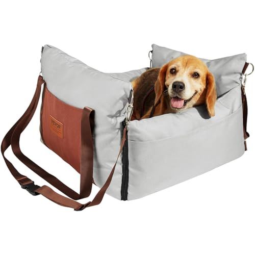 Vevor Dog Booster Car Seat Pet Car Seat For Small Dog Up To 25Lbs Gray
