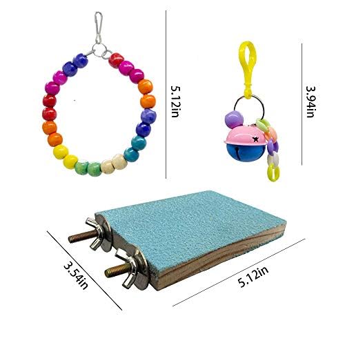 Deloky 8 Packs Bird Swing Chewing Toys- Parrot Hammock Bell Toys Suitable For Small Parakeets, Cockatiels, Conures, Finches,Budgie,Macaws, Parrots, Love Birds