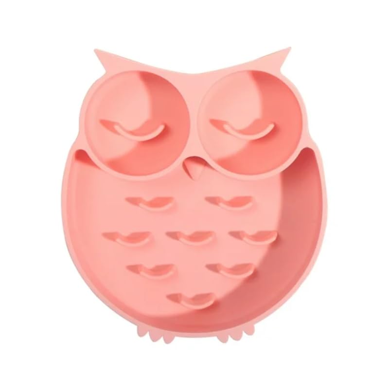 Dog Trust Owl Shape Pet Food Bowl Silicone Slow Feeding Mat Dog Cat Food Dispenser Pet Supplies NonSlip Dog Bowl, Stainless Ste