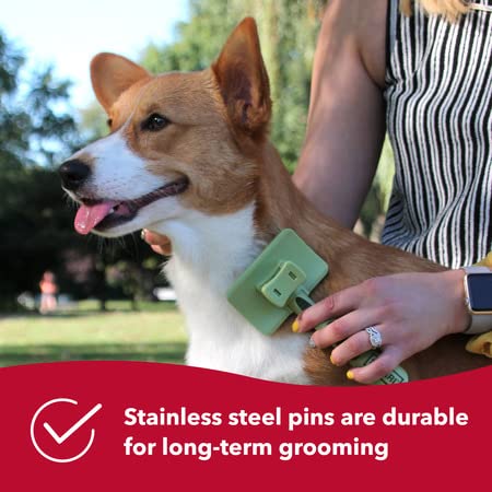 Coastal Pet Safari Dog Self-Cleaning Slicker Brush - Dog Deshedding Brush - Prevents Mats And Tangled Hair - For Dogs With Short Or Long Hair - Small - 7' X 3.6'