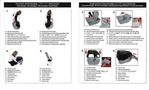 Omega Paw Self Cleaning Litter Box, Regular Size, Grey - Automatic Cat Litter Solution for Easy Maintenance