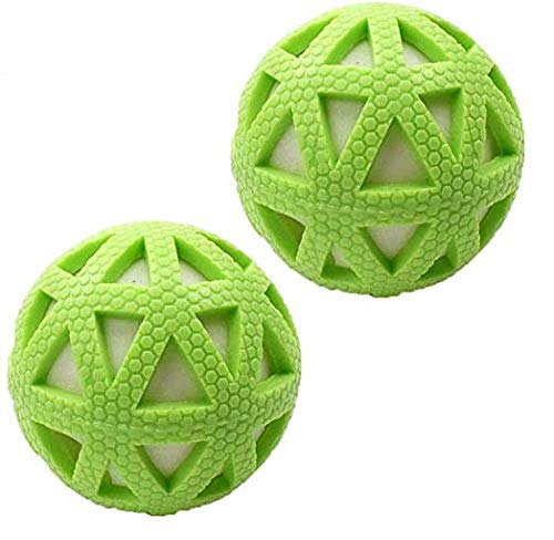 Pet Guard Squeak Vinyl Puppy Toy Ball with Colorful Pattern for Puppy, Kitten (Color May Vary) (Pack of 2)