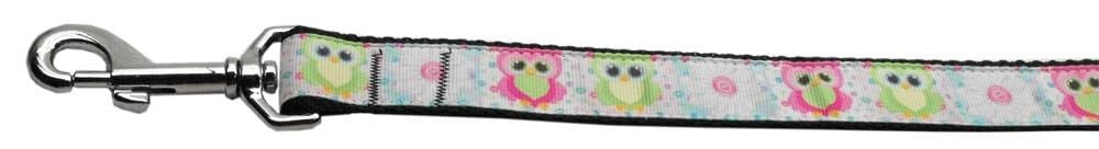 Pet Dog & Cat Nylon Collar or Leash, &quot;Sweet As Sugar Owls&quot; 5/8&quot; w x 4 ft. leash