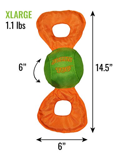 Jolly Pets Jolly Tug Dog Tug And Squeak Toy, Extra Large (Assorted Colors)