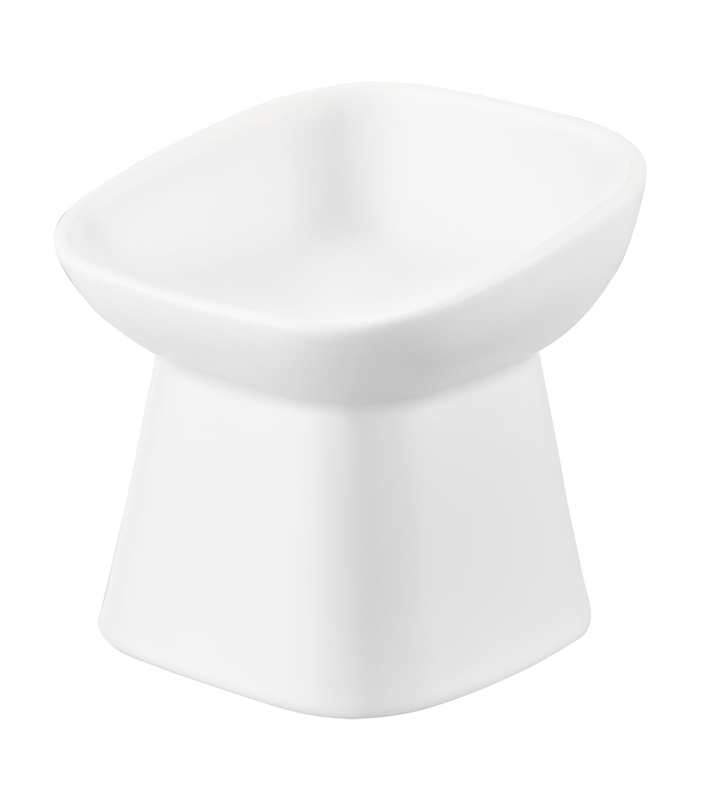Yamazaki Home Tower Elevated Ceramic Pet Food Bowl - Angled, Non-Slip, Microwave & Dishwasher Safe - 6.7Oz