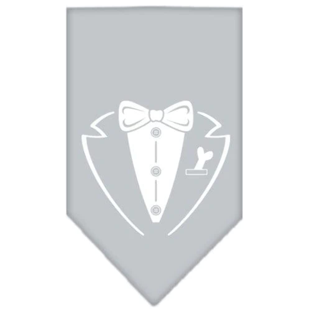 Pet and Dog Bandana Screen Printed, &quot;Tuxedo&quot; Purple Large