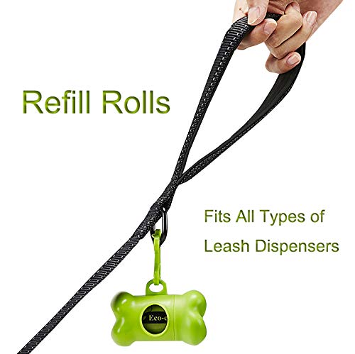 ECO-CLEAN Dog Poop Bags, 360 Unscented Leak-Proof Waste Bags with Dispenser, Green, Easy Tear-Off, 24 Rolls, 361 Piece Set