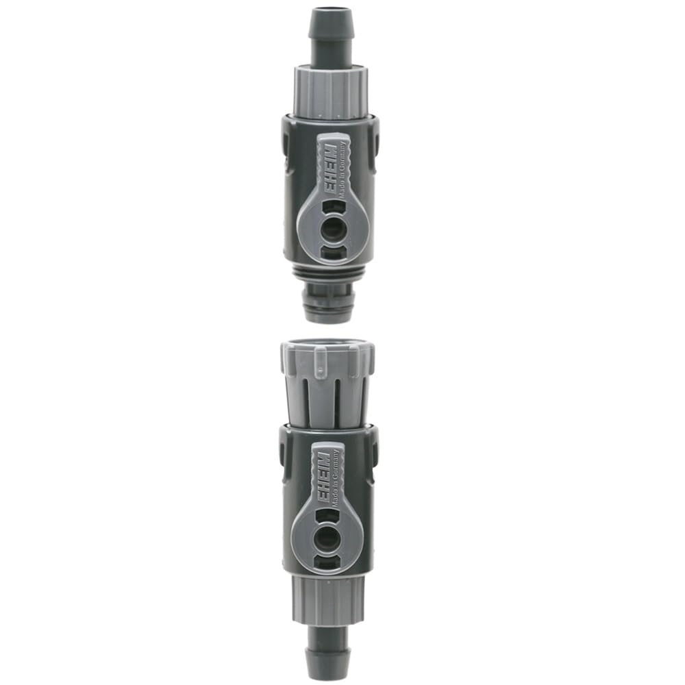Eheim Double Tap Quick Release Connector, 0.50"/0.65" Size, Brass, Black/Gray - Model 4004412