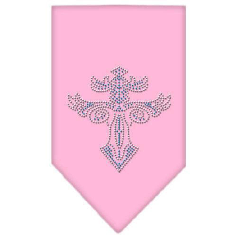 Mirage Pet Products Warriors Cross Rhinestone Bandana, Large, Purple