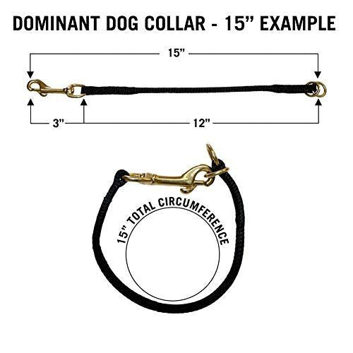 Redline K-9 Nylon Dominant Dog Choke Collar Black, 16 Inch