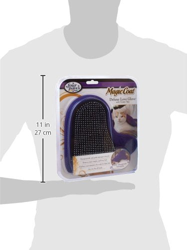 Four Paws Magic Coat Cat Grooming Deluxe Love Glove With Tender Tips