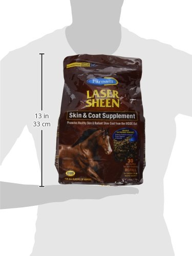 Farnam Laser Sheen Skin & Coat Supplement for Horses, Promotes Healthy Skin & Radiant Coat from The Inside Out, 3.75 Pounds 30 D