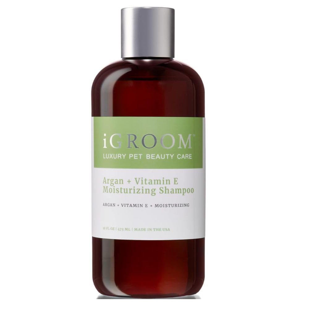Igroom Argan+Vitamin E Dog Shampoo, Groom Like A Professional, Enhanced Cleaning Power, Reccommended Ph Balance, Made In Usa, 16