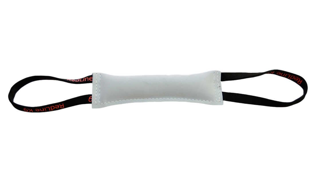 Redline K-9 Premium Leather Bite Tug Toy 2 Handle 3' X 12'