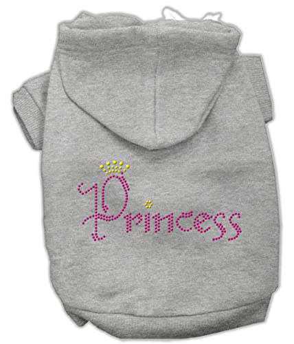 Mirage Pet Products Princess Rhinestone Hoodies, Size 16, Black