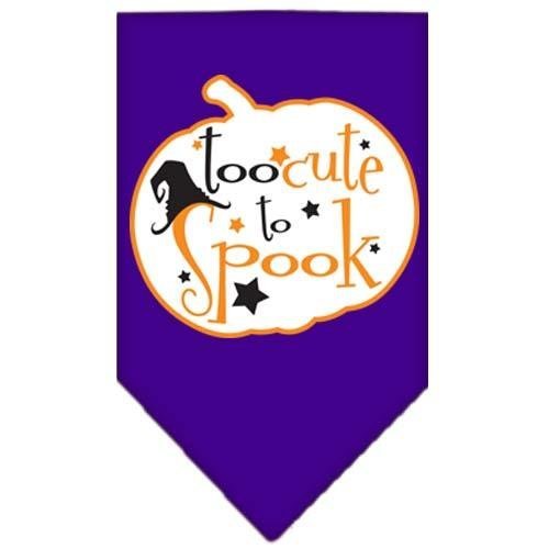 Mirage Pet Products 66-141 SMPR Too Cute to Spook Screen Purple Print Bandana, Small