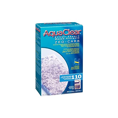 AquaClear 110 Zeo-Carb Filter Insert - White Aquarium Filter Replacement Media A624 for Optimal Water Clarity