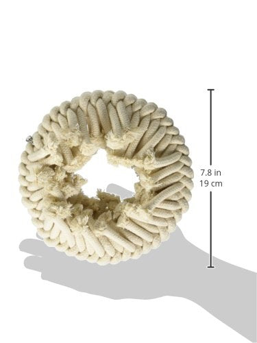 Super Bird Creations Sb130 Snuggle Ring Bird Toy - Comforting Cotton Rope Hideaway - Durable Steel Ring, Safe Cage Attachment -