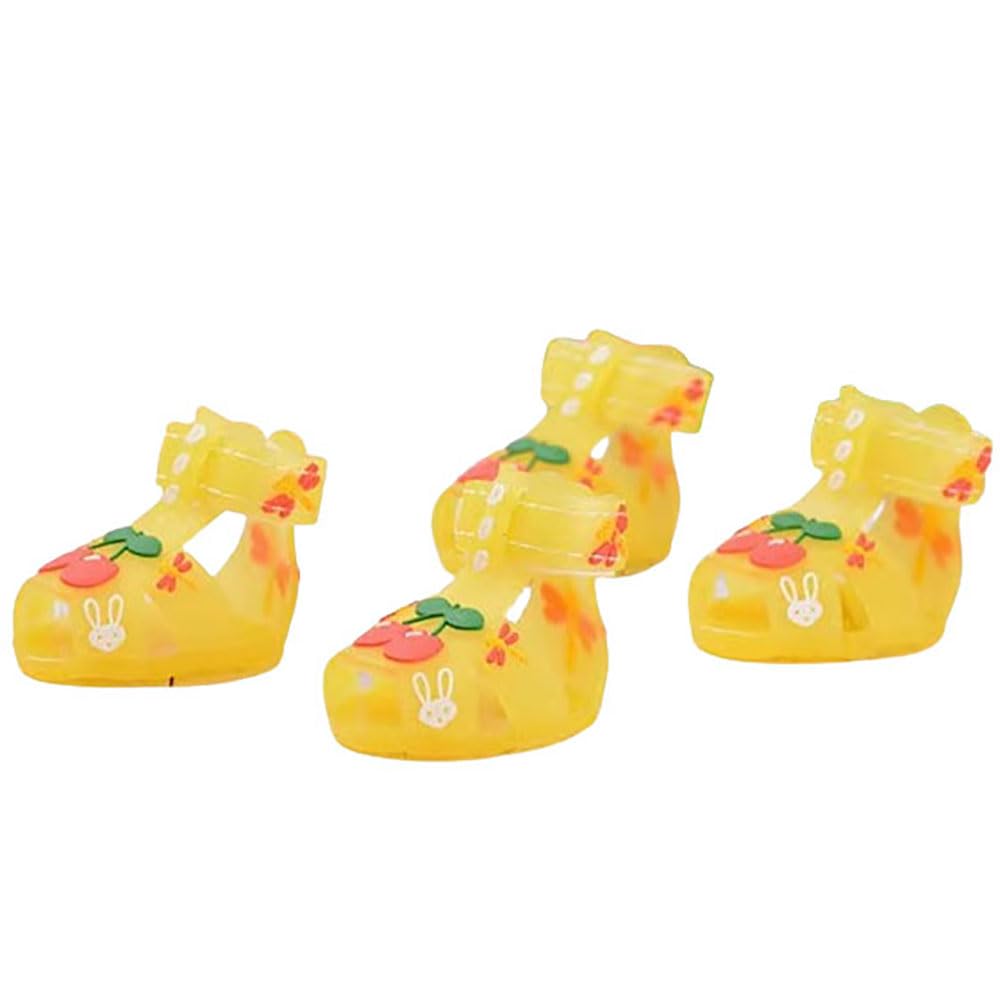 Cute Summer Dog Shoes Sweet Cherry Puppy Sandals Pet Jelly Shoes Flats, Dog Booties Paw Protector For Summer Hot Pavement (Candy
