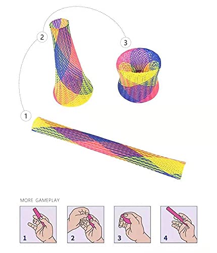 ISMARTEN Cat Spring Toys, 30 Packs Cat Tube Spring Toy Interactive Cat Toy for Indoor Cats, Plastic Spring Coils Attract Cats to