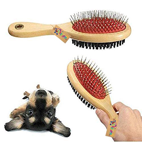 Western Era Pet Comb, Professional Double Sided Pin & Bristle Pet Brush For Dogs & Cats, Grooming Comb Cleans Pets Shedding & Di