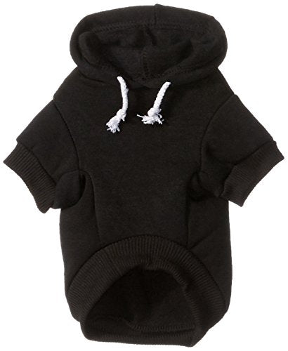 Christmas Pet, Dog & Cat Hoodie Rhinestone, &quot;Santa Baby&quot; Black SM (3-6 lbs.)