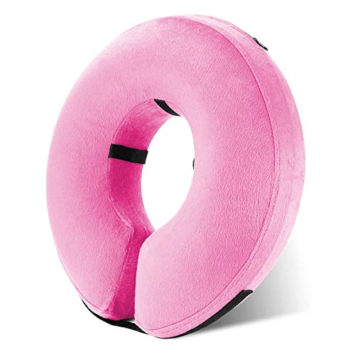 Katoggy Inflatable Dog Collar, Soft E-Collars For Dogs After Surgery, Adjustable Blow Up Donut Dog Cone Collar For Small/Medium/