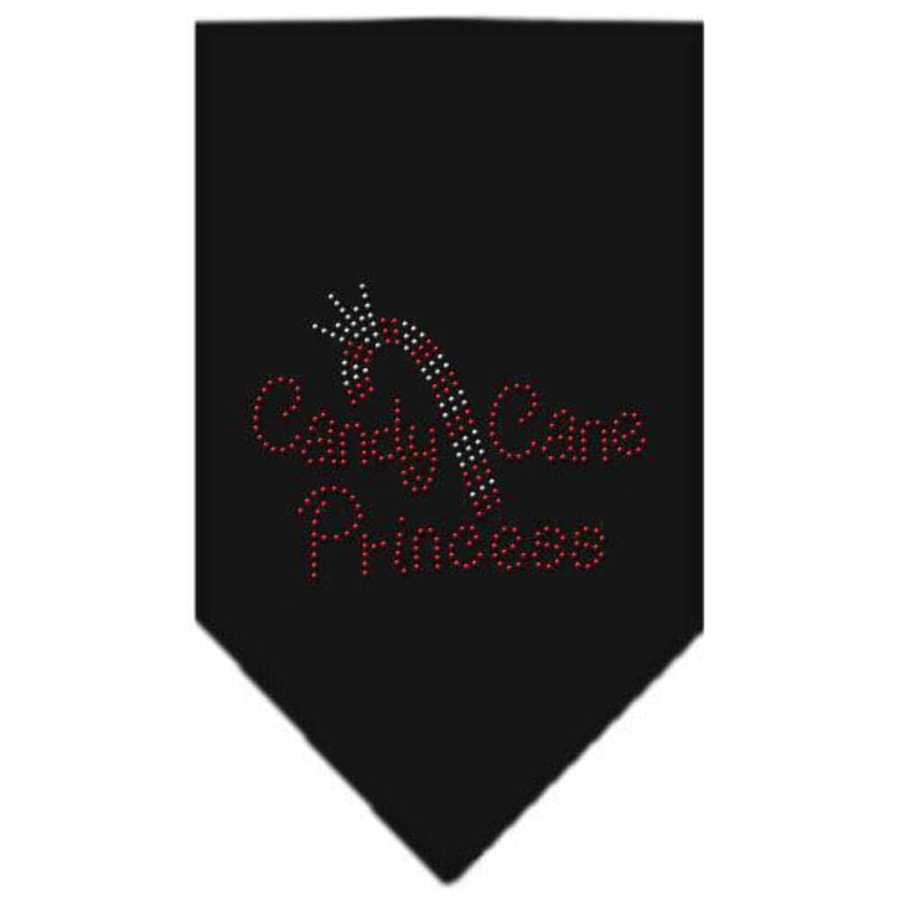 Christmas Pet and Dog Bandana Rhinestone, "Candy Cane Princess" Purple Small