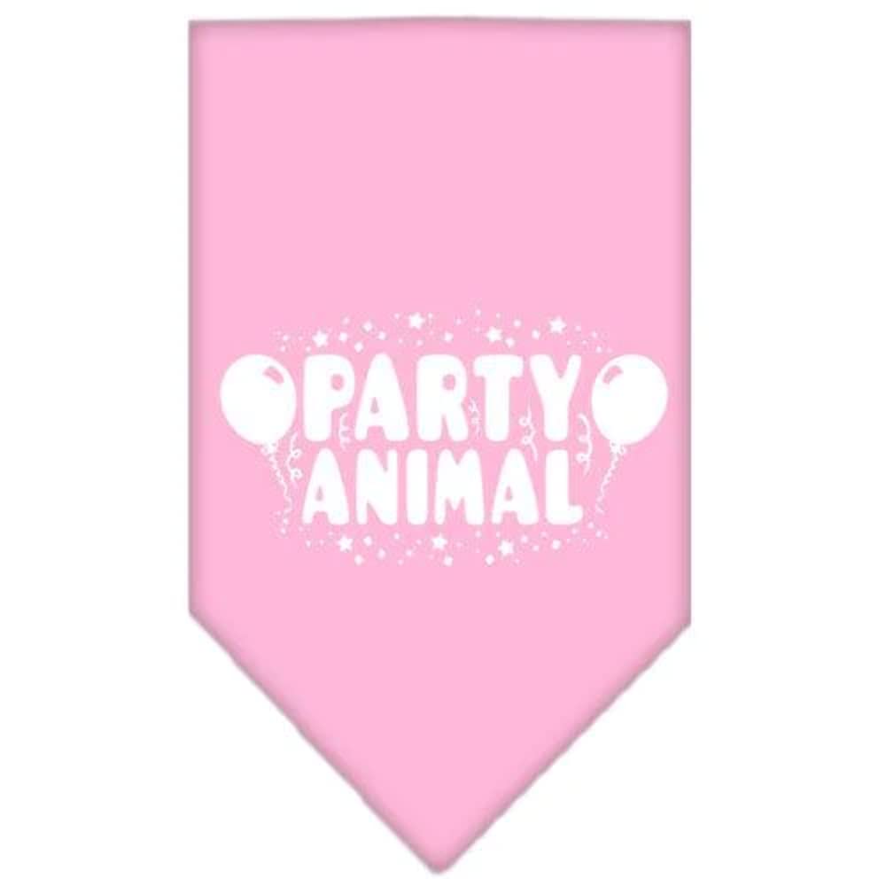Mirage Pet Products Party Animal Screen Print Bandana for Pets, Small, Bright Pink